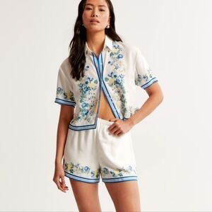 Abercrombie & Fitch AF Outfit 2PC Lounge Casual PJ Top Shorts Set S